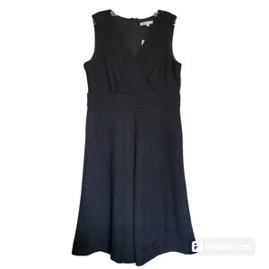 Cleo Black V-neck Sleeveless Midi Cocktail Dress Size 12 Formal Wedding